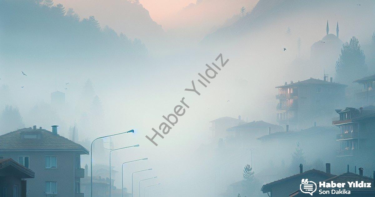 "Denizli'de Yoğun Sis Kabusu: Görüş Mesafesi 10 Metreye İndi" başlıklı haber için fotorealistik, pro