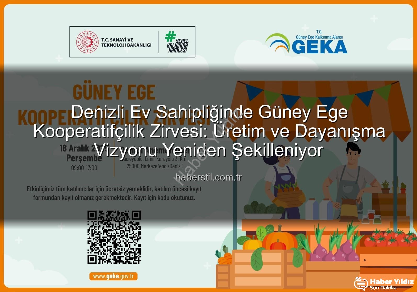 Kooperatifçilik Zirvesi - GEKA'dan Dev Adım: Güney Ege Kooperatifçilik Zirvesi Denizli'de Düzenleniyor!
