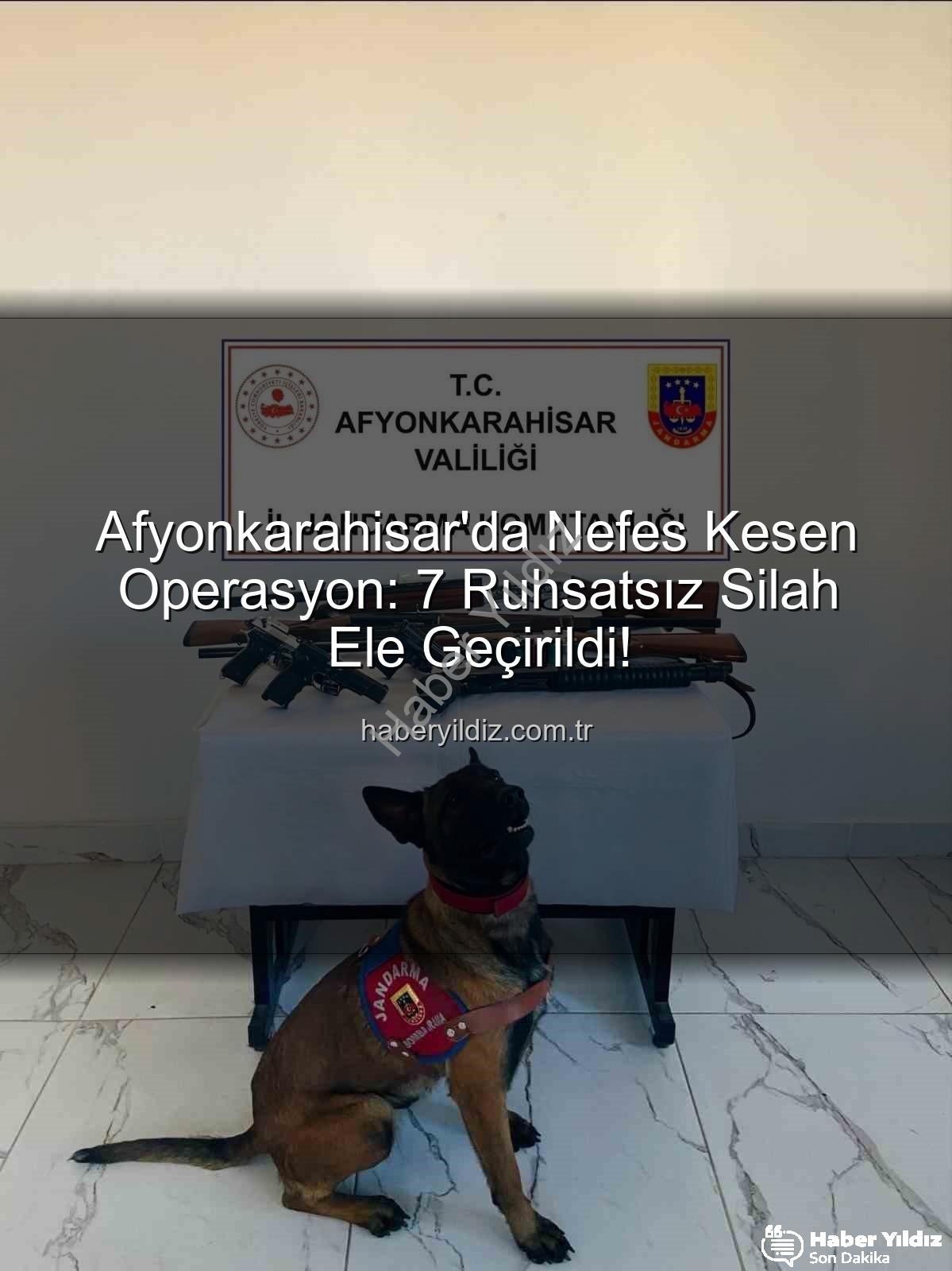 ruhsatsız silah - Afyonkarahisar'da Nefes Kesen Operasyon: 7 Ruhsatsız Silah Ele Geçirildi!