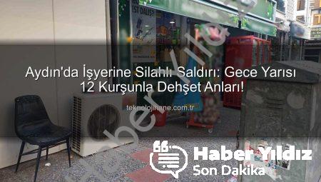 Aydın’da İşyerine Silahlı Saldırı: 12 Kurşunla Dehşet Anları Kameralara Yansıdı